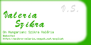 valeria szikra business card