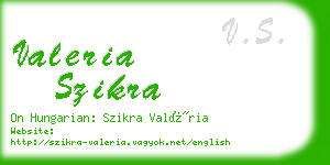 valeria szikra business card